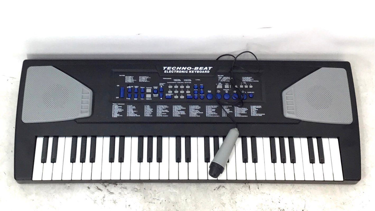 Techno-Beat Black 54 Key Electronic Keyboard