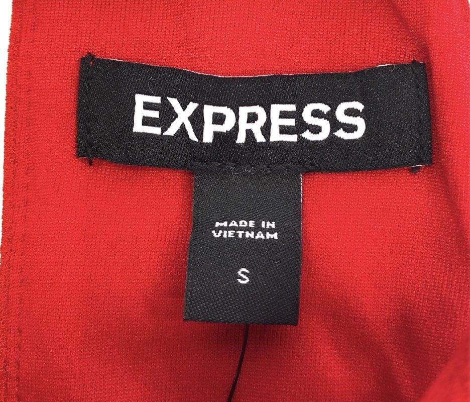 Express Women's Red Halter Neck Side Cutout Sheath Dress NWT Sz S