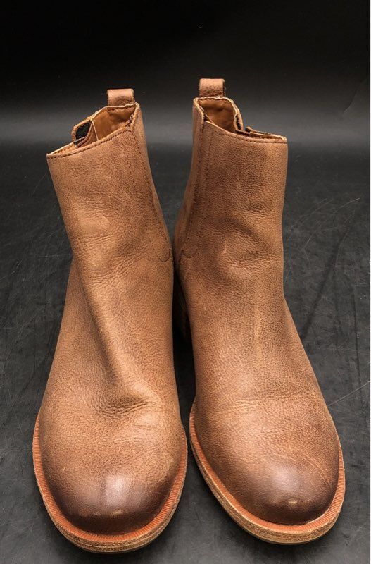 Kork-Ease Mindo Brown Distressed Leather Chelsea Ankle Boots Women's Size 8