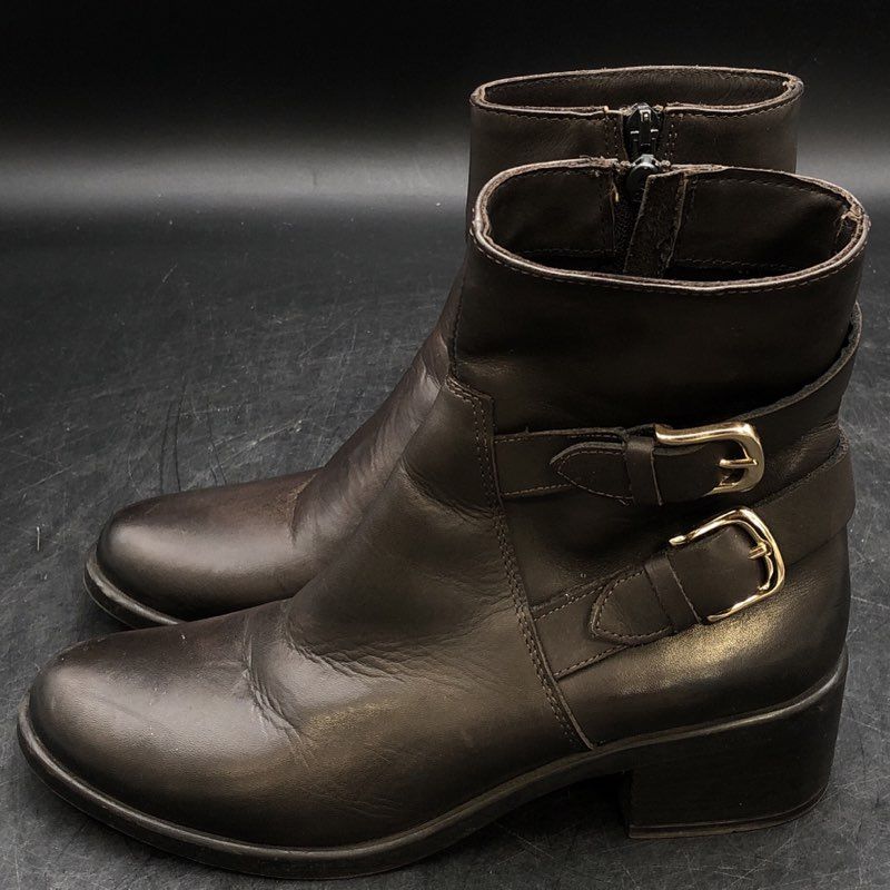 NWT Emanuele Crasto Women's Brown Motorcycle Boots - Size 38