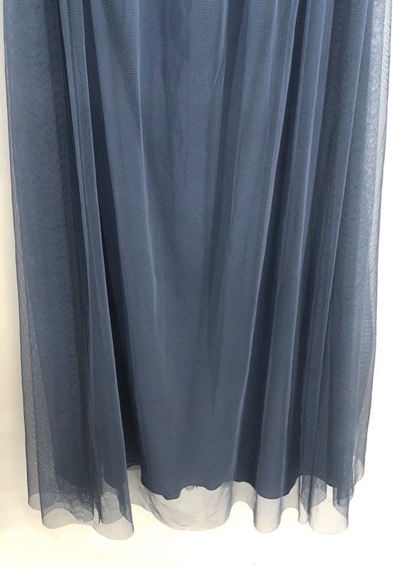 After Six Demetrios Women's Blue Lark Soft Tulle Strapless Gown Dress NWT Sz 14