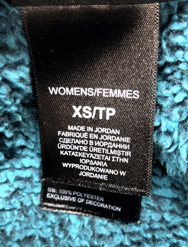 The North Face Women's Osito Fleece Jacket Teal Blue Full Zip Fuzzy Sz XS
