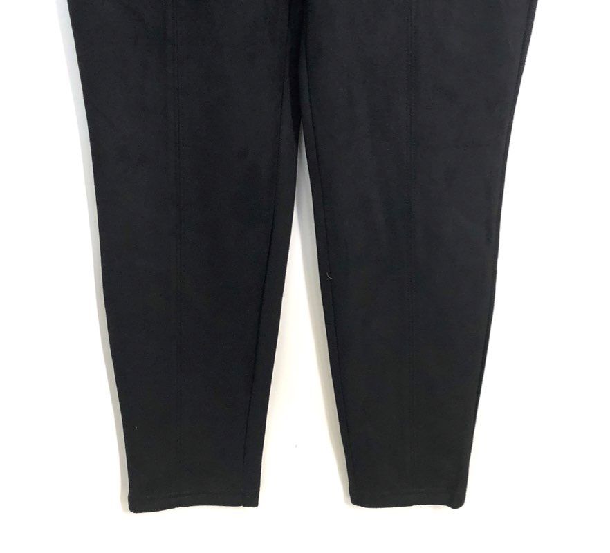 Babaton Women's Black Vegan Suede Sadiki Side Zip Tapered Pants Size 12 NWT