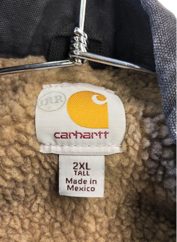 Carhartt Men&#39;s Brown Collared Full-Zip Jacket - Size 2XL