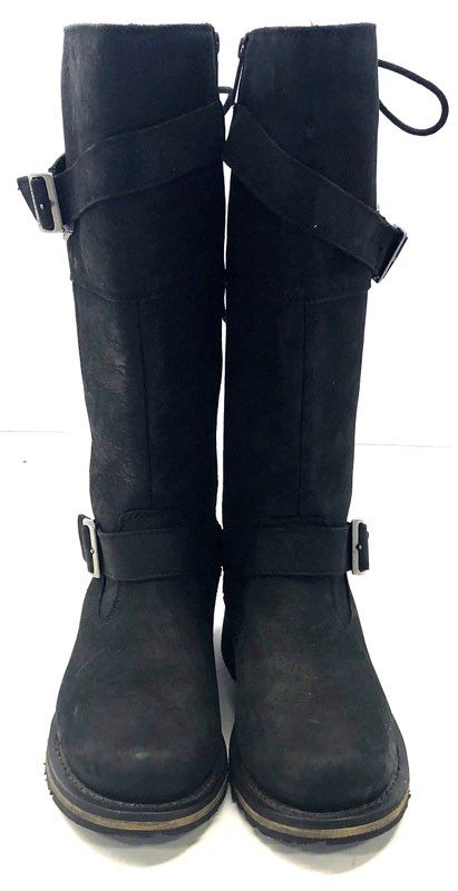 Harley-Davidson Kamie D87155 Black Leather Knee High Moto Boots Women's Size 7