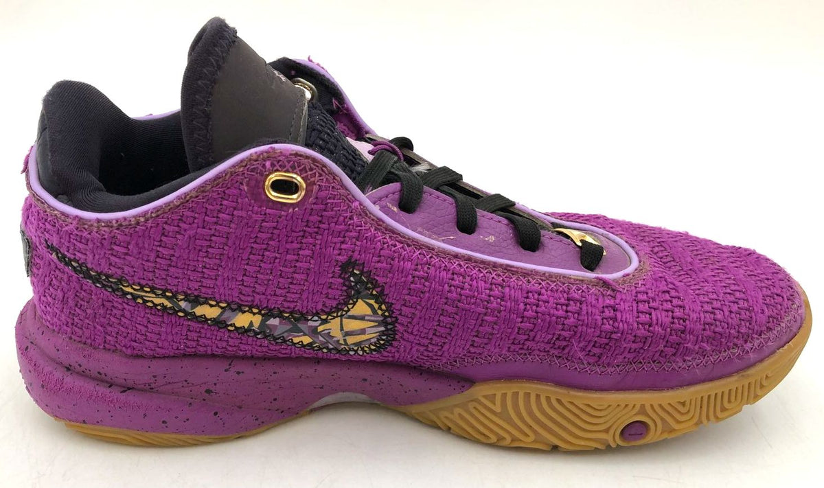 Nike Lebron 20 GS 'Young Heirs' Purple/Gold/Black Sneakers - Size 6Y (+COA)