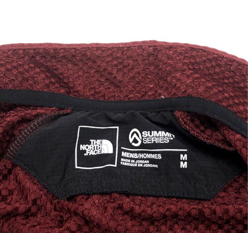 The North Face Men's Burgundy Summit Series 1/4 Zip Grid Fleece Pullover Sz M