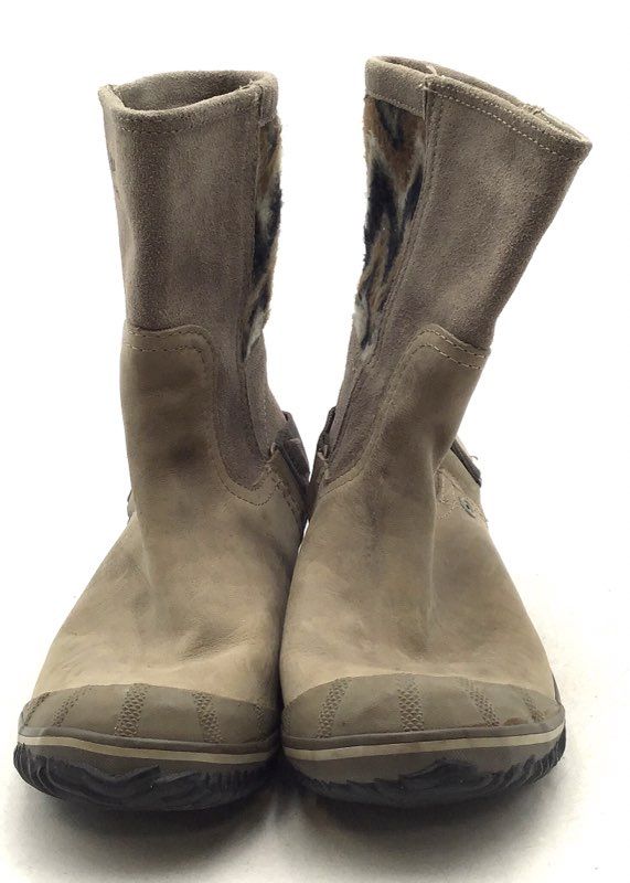 Sorel Women&#39;s Slimshortie NL2152-227 Tan Round Toe Mid-Calf Snow Boots - Sz 8.5