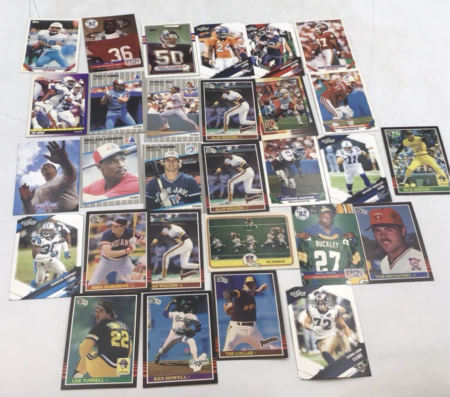 16.2 lbs. Lot of Football, Baseball Cards. Medium Box, Unsorted