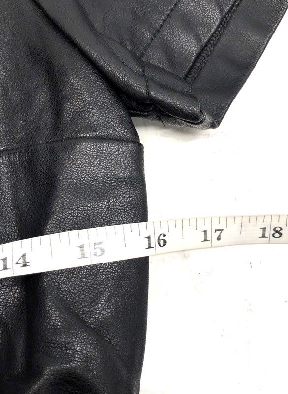 BLANKNYC Women's Black Vegan Faux Leather Short Sleeve Belted Shirt Dress XS