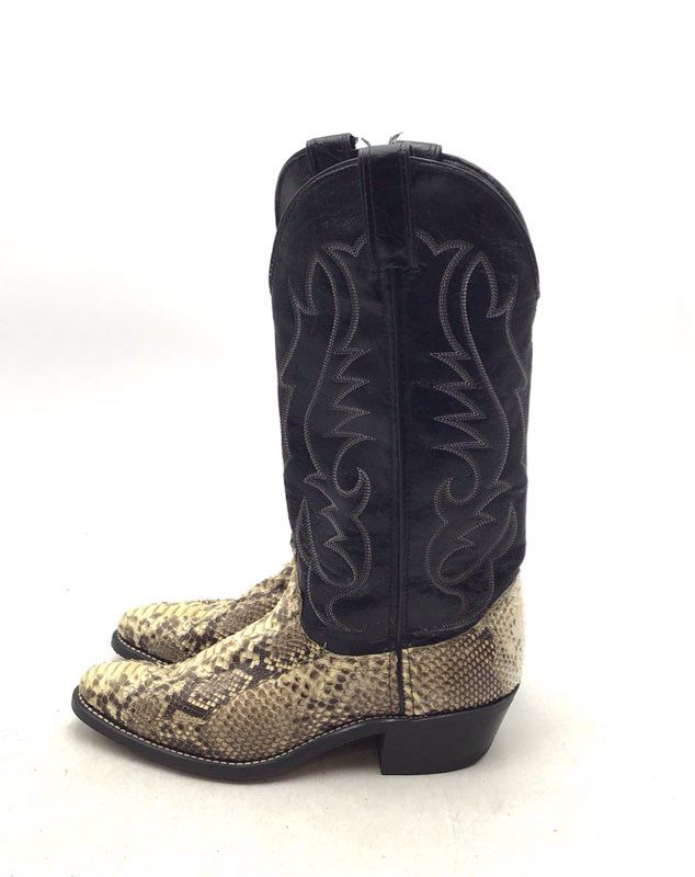 Laredo Men&#39;s Black Gold Western Boots - Size 7D