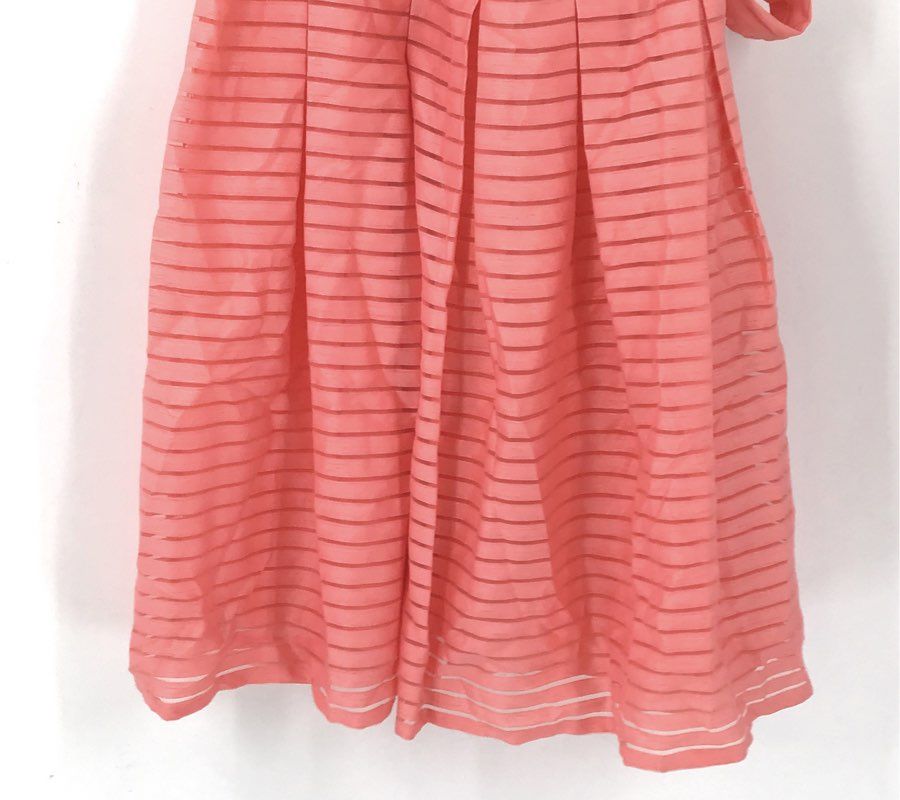 NWT Tommy Hilfiger Women's Coral Striped Fit And Flare Dress - Size 2