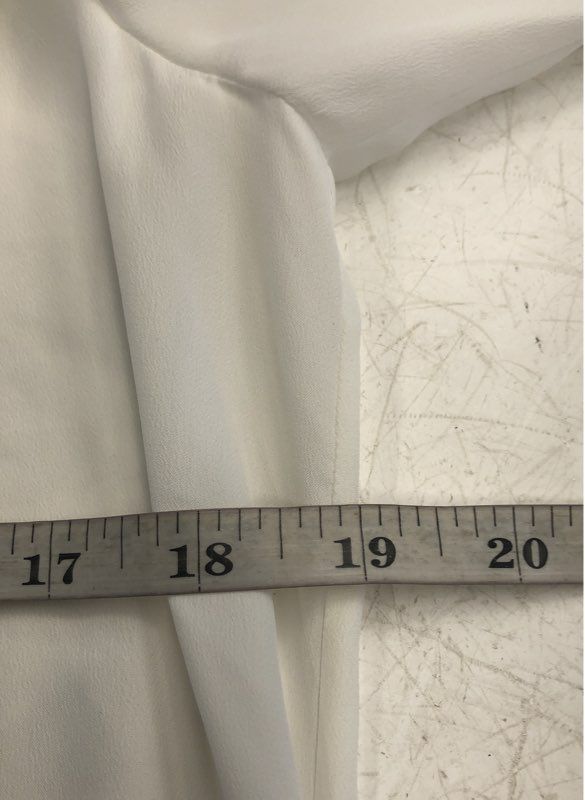 NWT Maje Women's White Ruffle Button-Up Shirt - Size 2