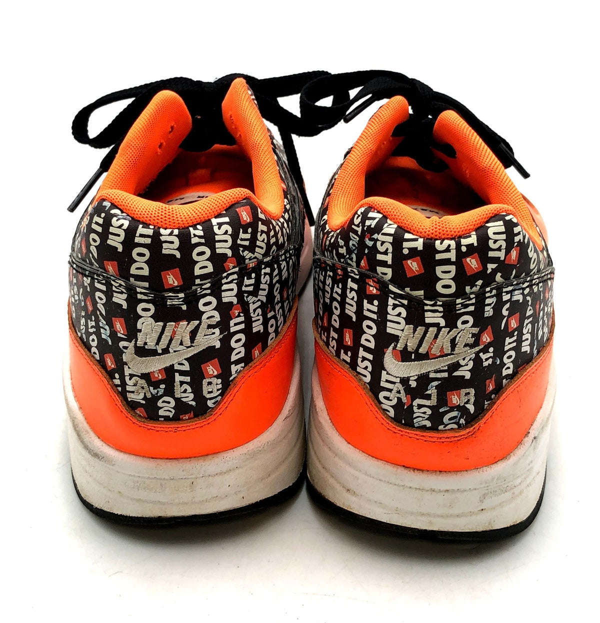 Nike Air Max 1 SE Just Do It Orange White Black Sneakers Men's Size 10.5
