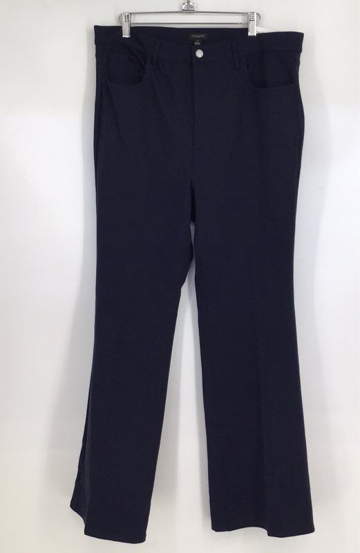 NWT Ann Taylor Women&#39;s Blue High-Rise Bootcut Leg Trouser Pants - Size 16