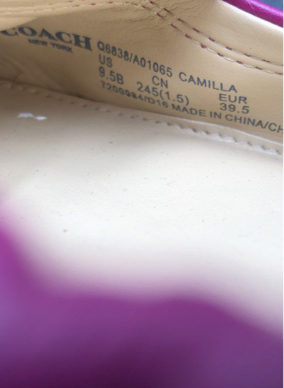 Coach Women's Camilla Pink Ballet Flats - Size 9.5B