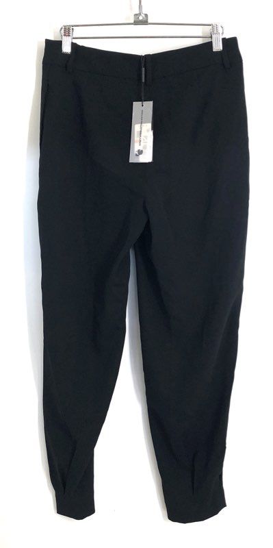 Karl Lagerfeld Paris Women's Black Pleated Tapered Dress Pants NWT Size 2