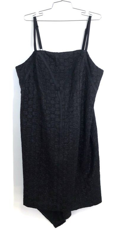 Lane Bryant Women's Black Metallic Textured Dress NWT Sz 22