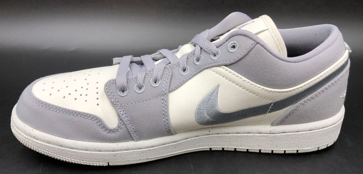 Nike Jordan 1 Low SE Women's 'Light Steel Grey' & White Sneakers - Size 9 (+COA)