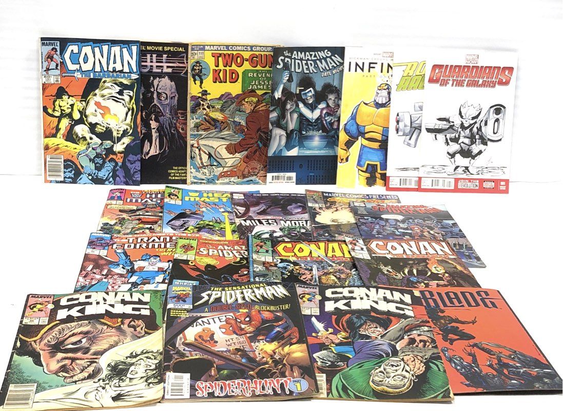 Marvel Comics Lot 25+ Spider-Man Conan Transformers Blade Vintage & Modern
