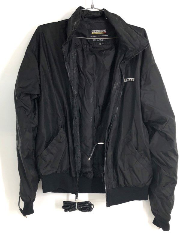 Gerbing Men's Black Heated Motorcycle Jacket Liner Full Zip Bomber Sz 48