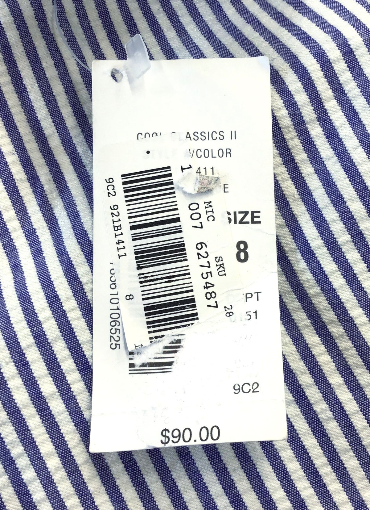 NWT Preston & York Premiere Women's Blue White Striped Jacket - Size 8