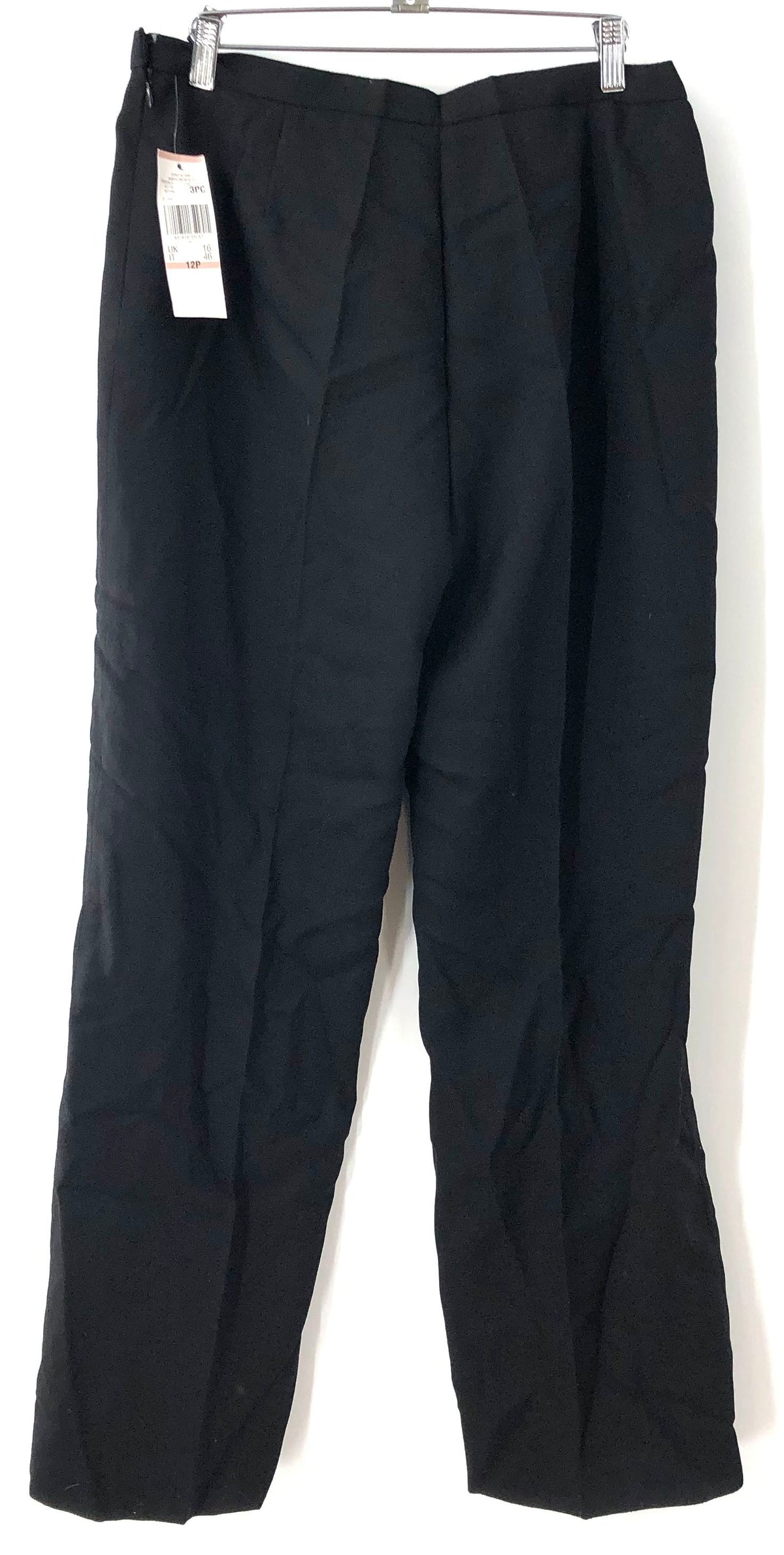 Kasper Women's 3-Piece Pant Suit Set Blue Black Open Blazer NWT Sz 2P