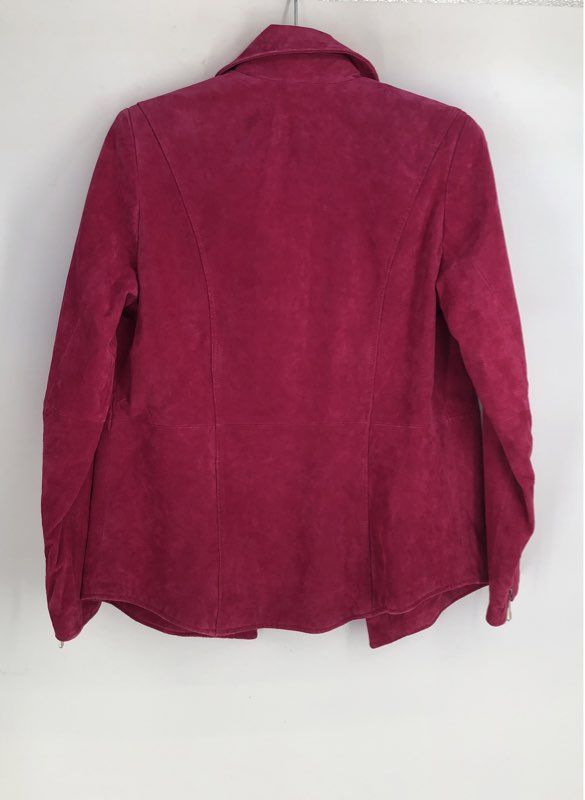 Bradley By Bradley Bayou Women's Pink Suede Leather Shirt Jacket - Size XS