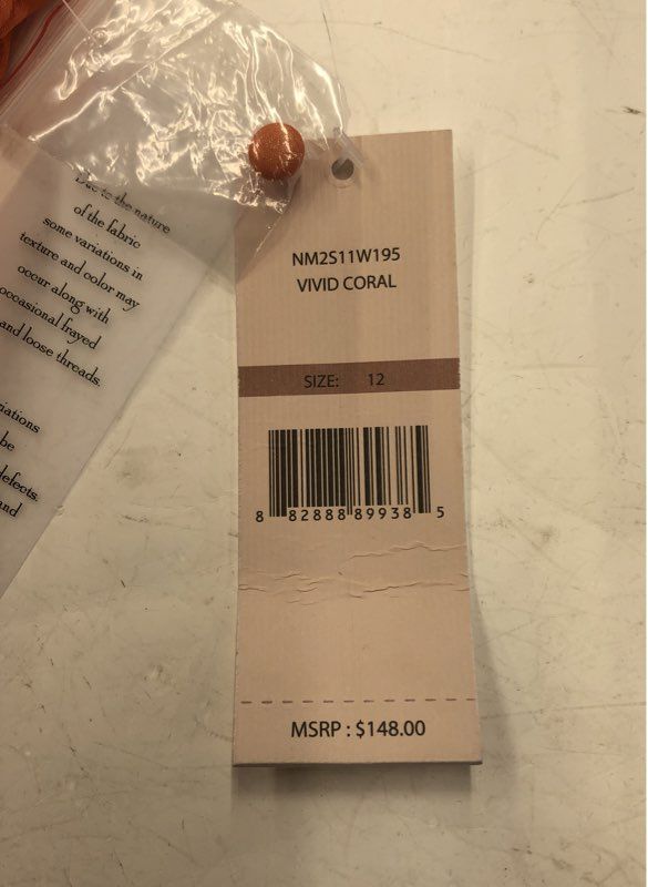 NWT Nanette Lepore Women's Vivid Coral Fit & Flare Dress - Size 12