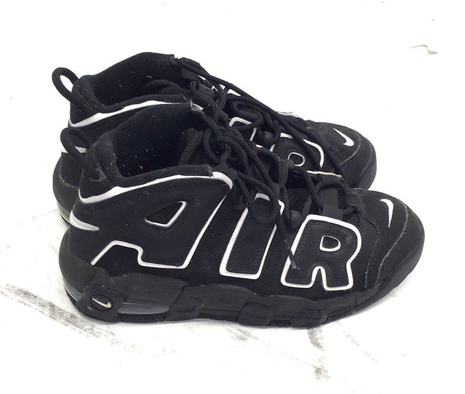 Nike Air More Uptempo Black White GS Basketball Shoes Size 5.5Y