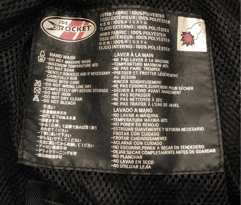 Vintage Y2K Joe Rocket Men's Black Mesh Motorcycle Riding Jacket Padded Sz M