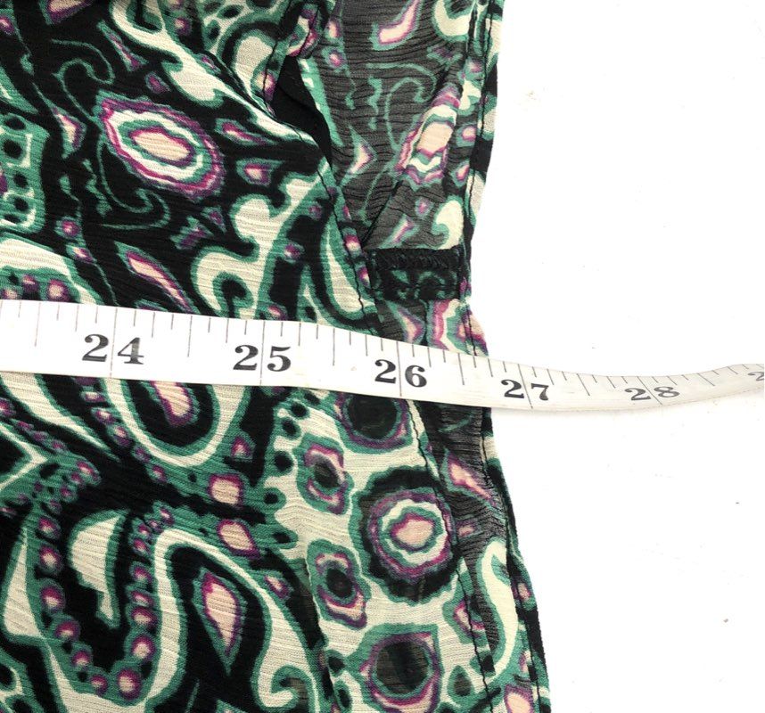 ba&sh Women's Faustine Skirt Green Paisley Viscose Wrap Style Midi Sz 2 M NWT