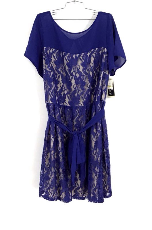 NWT Julian Taylor Women&#39;s Blue Fit &amp; Flare Dress - Size 22W