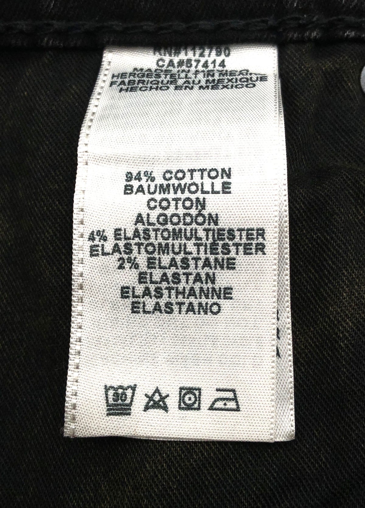 True Religion Men's Geno Relaxed Slim Moto Jeans Black Acid Wash Ribbed Sz 34