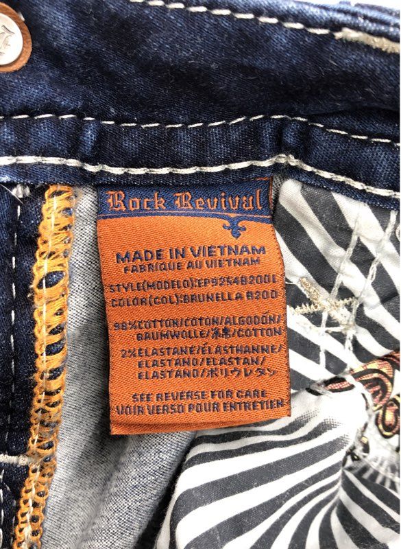 Rock Revival Women's Blue Brunella Denim Boot Cut Jeans - Size 27