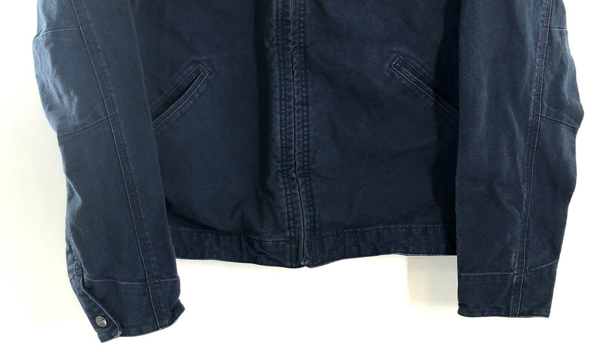 Carhartt Men's Navy Blue Rugged Flex Relaxed Fit Detroit Style Work Jacket Sz M
