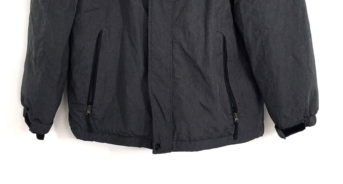 Wantdo Men's Waterproof Ski Snowboard Jacket Charcoal Gray Hooded Fleece Sz M