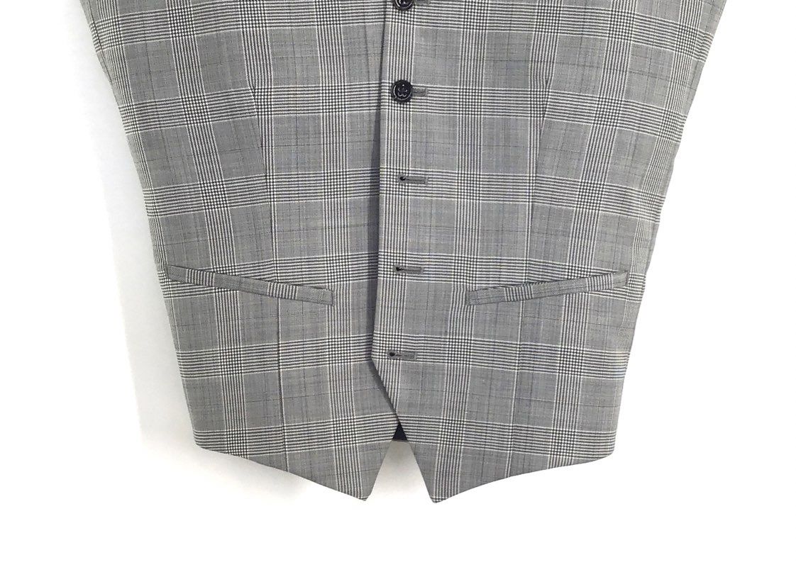 Express Men's Gray Glen Plaid Wool Blend Suit Vest Waistcoat NWT Sz XS