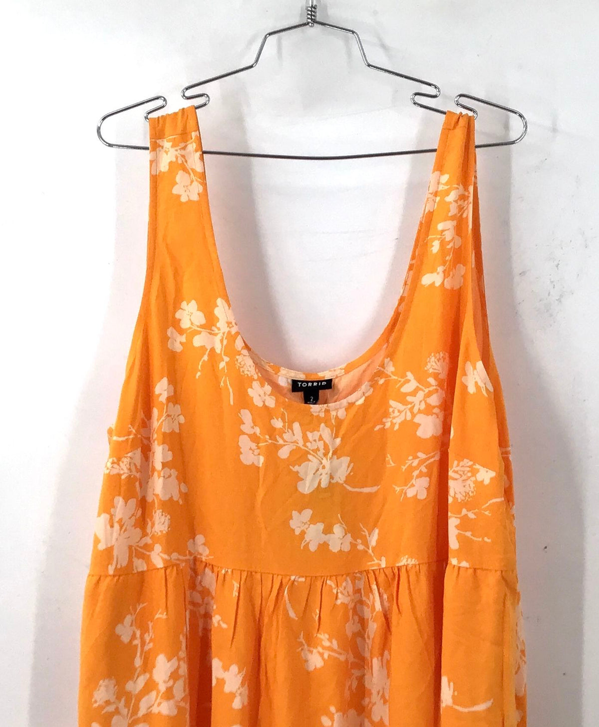 NWT Torrid Women's Orange Floral Tropical Tank Dress - Size 2X