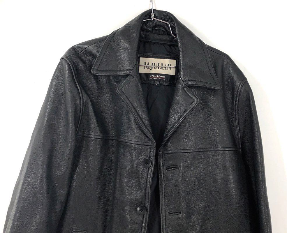 Wilsons Men's Black Leather Jacket - Size L