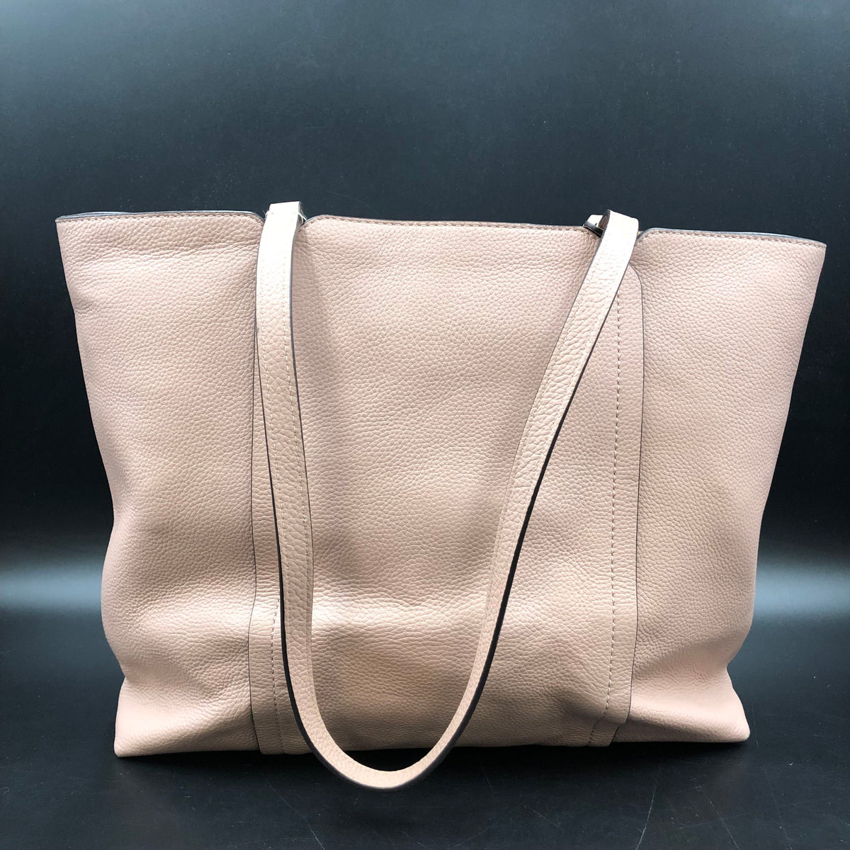 Kate Spade Pale Pink Pebbled Leather Marlowe Tote Bag COA