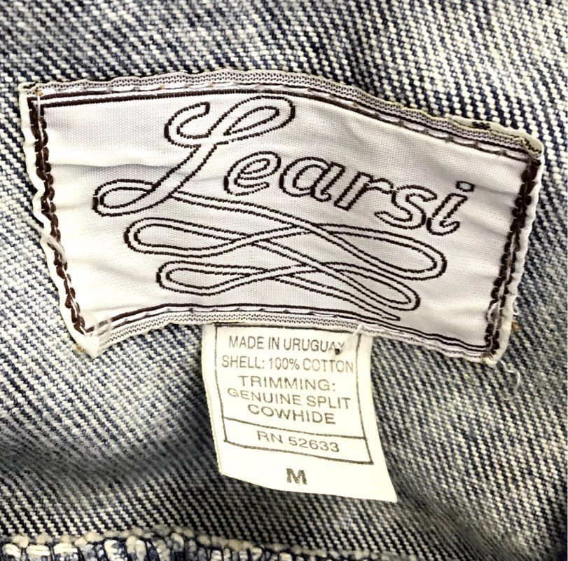 Learsi Women&#39;s Blue Fringe Denim Trucker Jacket - Size M