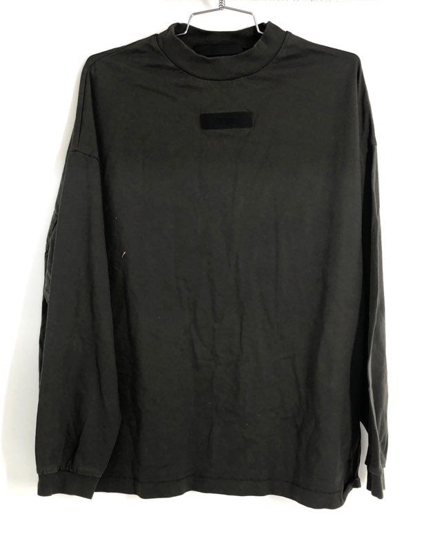 Essentials Fear of God Men's Grey Mock Neck Long Sleeve T-shirt Size XS