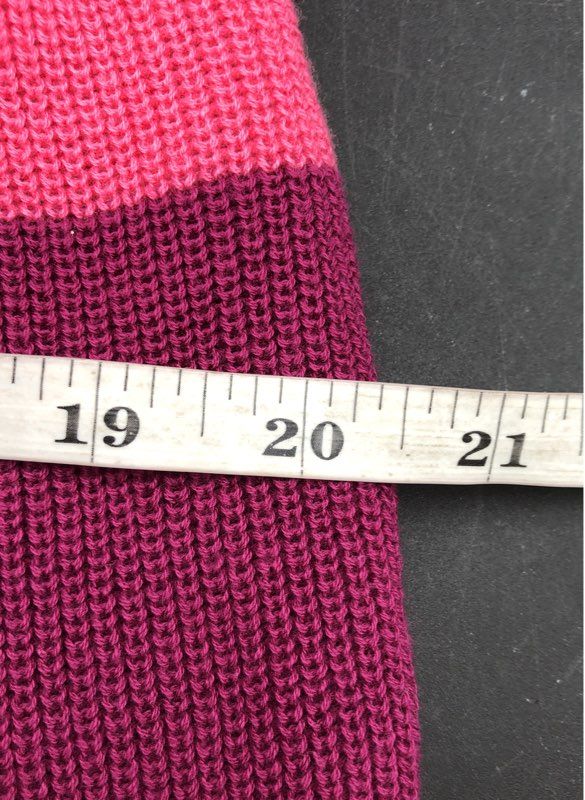 NWT FDJ Women's Fuchsia Striped Cardigan Sweater - Size L