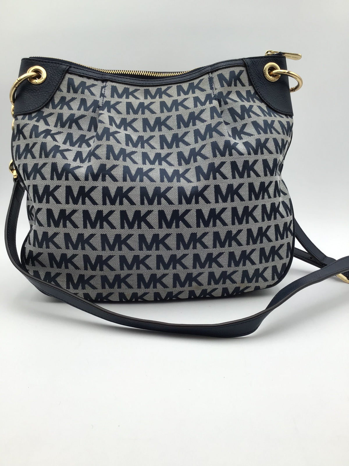 Authentic Michael Kors Navy Blue Luxury Satchel Bag - COA Included