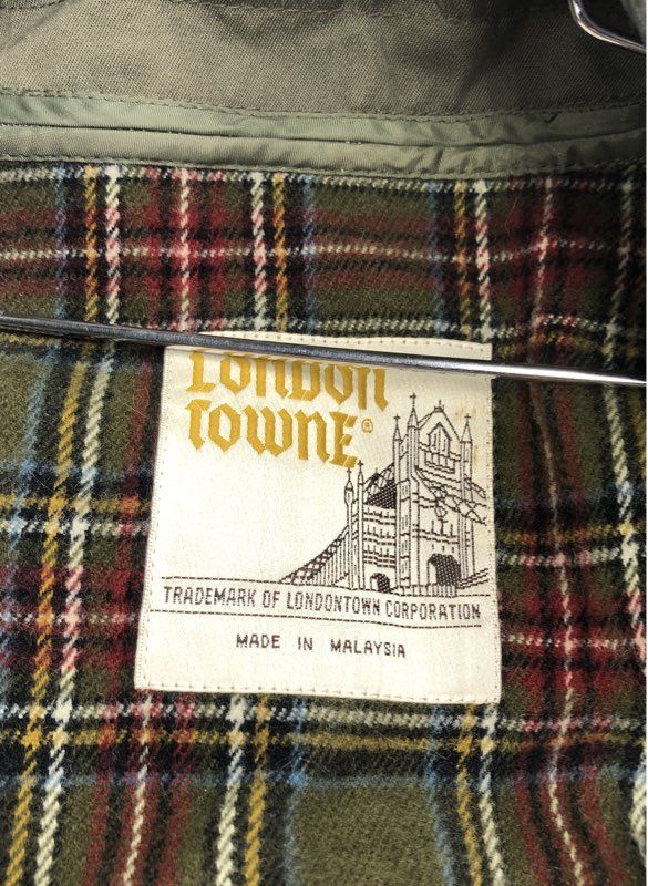 London Towne Men's Green Trench Coat