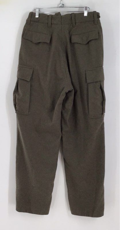 Alois Heiss KG Men&#39;s Gray Wool Hiking Cargo Pants - Size Measured