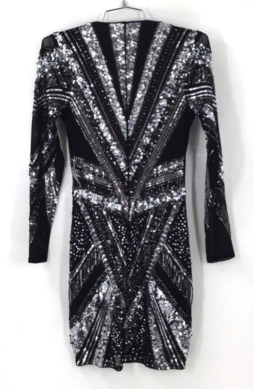 NWT Express Women's Black Sequin Bodycon Dress - Size XS