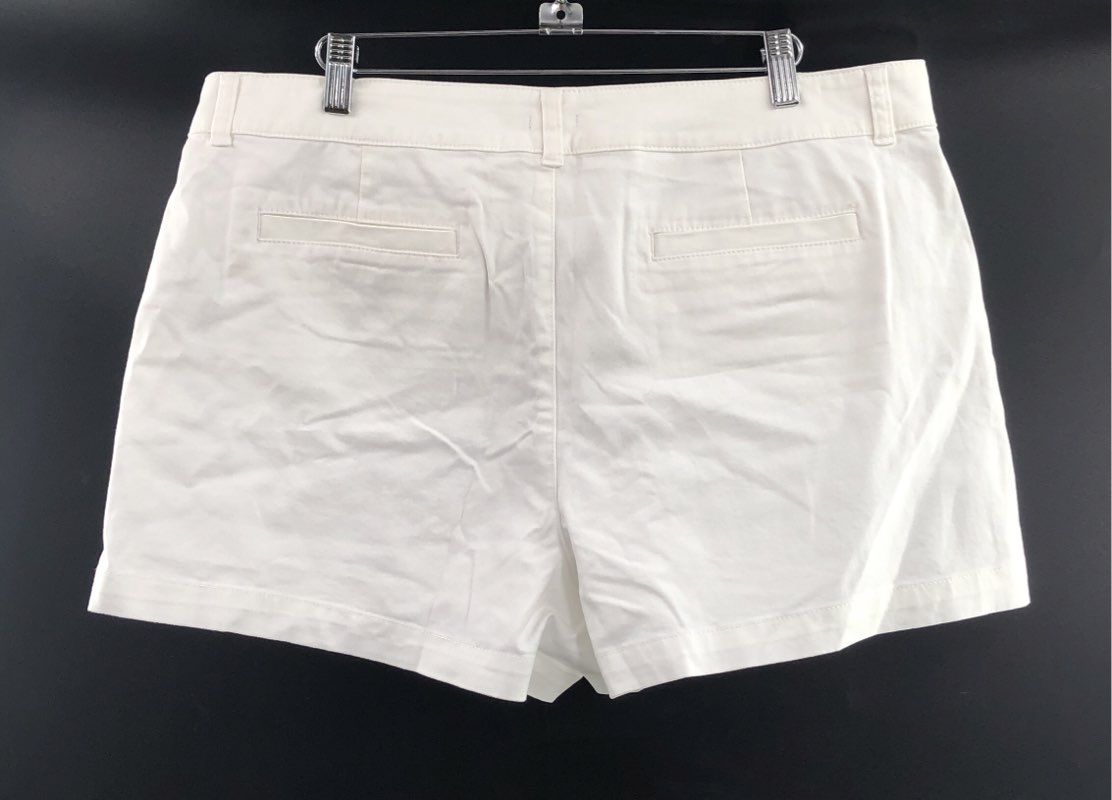 J.Crew Women's White Re-Imagined Cotton Patch Pocket Chino Shorts Sz 14 NWT