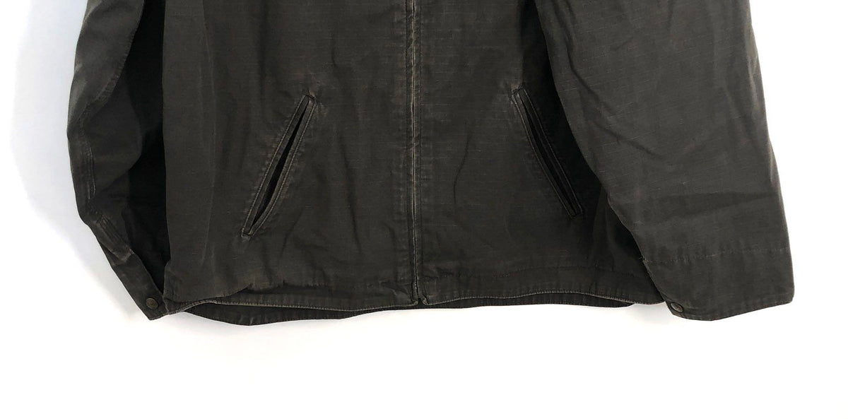 Carhartt Men's 100257 Dark Olive Cotton Ripstop Full Zip Work Jacket Sz XL